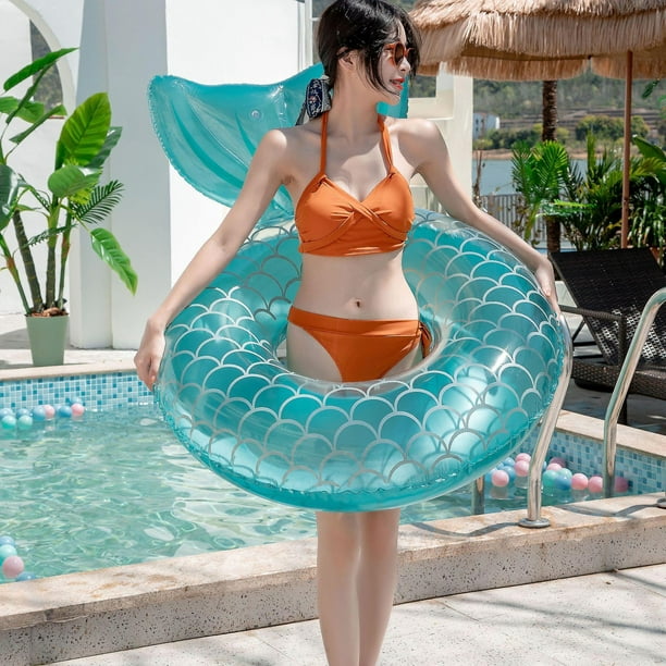 Cola de sirena piscina hinchable Anillo de natación para adultos