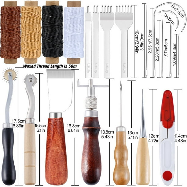 Comprar Juego de herramientas de bricolaje para estampado de cuero, 20  piezas, herramientas de impresión de cuero duraderas y fuertes