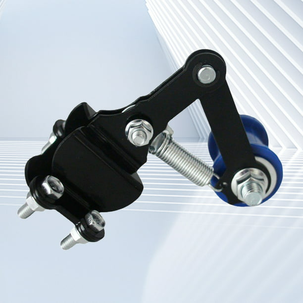 Ajustador de cadena de motocicleta con tensor de cadena de polea