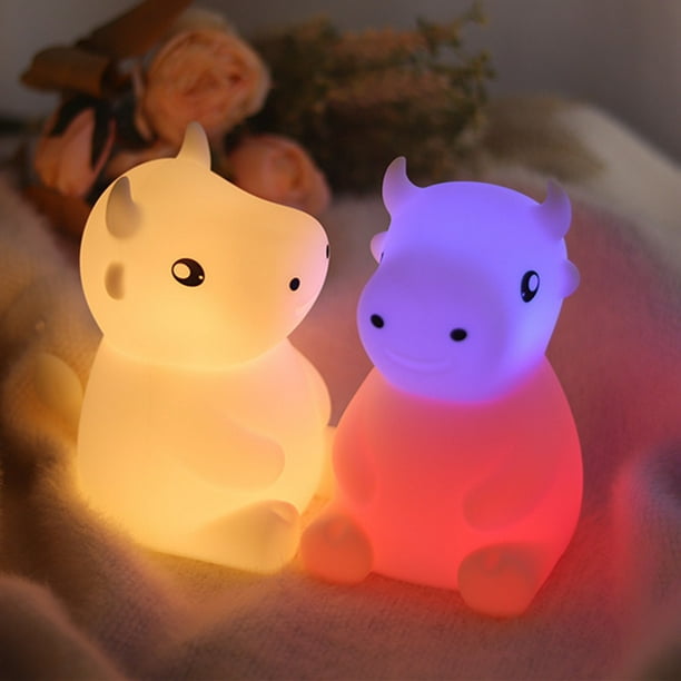 7 colores de luz de noche de dinosaurio luz de noche de bebé lámpara de  noche para niños, luz de noche de bebé de dormitorio Kawaii Deco TUNC  Sencillez