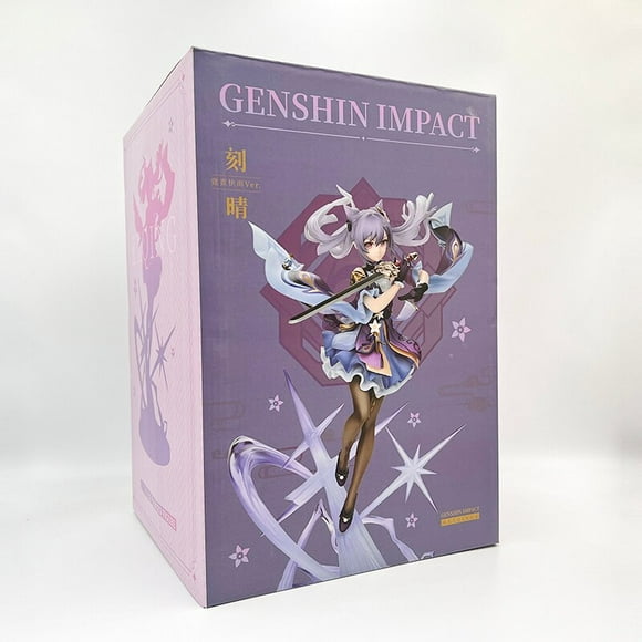figura de acción genshin impact de 27cm muñeco coleccionable de anime genshin impact raiden shogunkeqingmona regalo gong bohan led