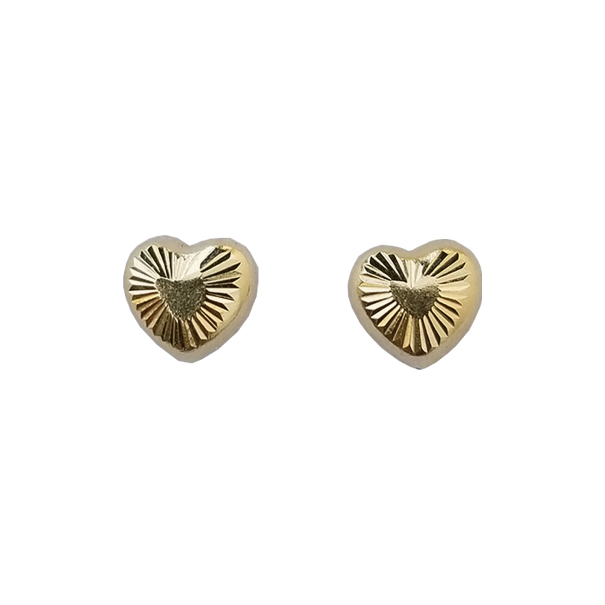 Aretes de oro 14k Mujer Broquel Hoja minimalista con oro amarillo