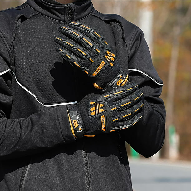 Guantes de cuero amarillos para montar en motocicleta, guantes de deportes  al aire libre (tamaño: XL, color: amarillo)
