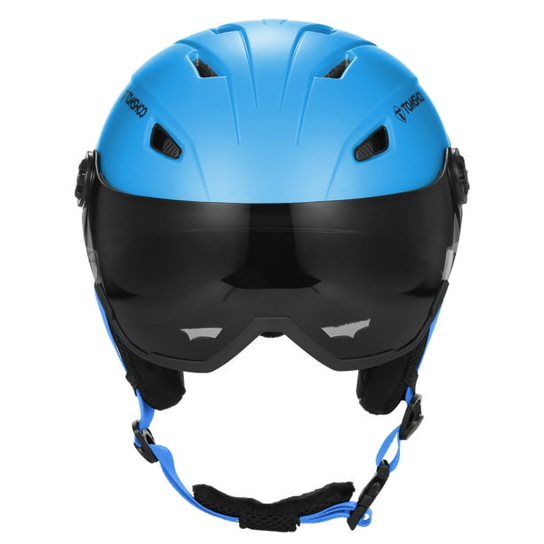 Spur - Paquete combinado de casco de esquí para niños, casco de snowboard  con gafas a juego para jóvenes, niños y niñas, azul puerto claro, S