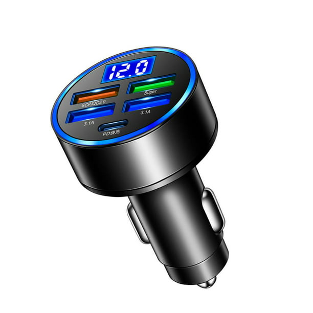 Cargador de coche USB C Tipo C 3.1A 15W PD Adaptador de carga rápida rápida  para móvil FLhrweasw El nuevo