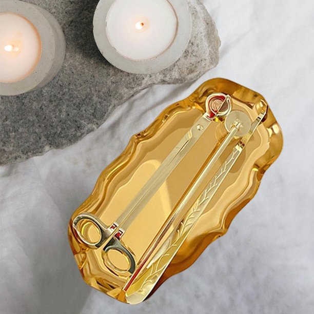 Recortadora de mechas para velas, (oro rosa), juego de accesorios