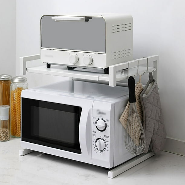 Soporte para microondas, estante para microondas, estante para horno de  microondas, estante ajustable para tostadora de microondas para organizador  de