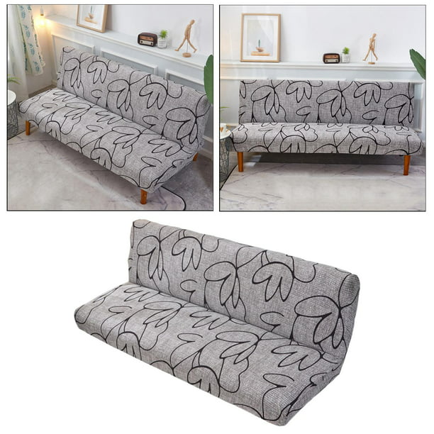 HUIJU Funda de sofá cama sin brazos, funda de sofá sin brazos de doble  funda para sofá sin brazos 2/3/1 plazas, funda elástica para sofá futón