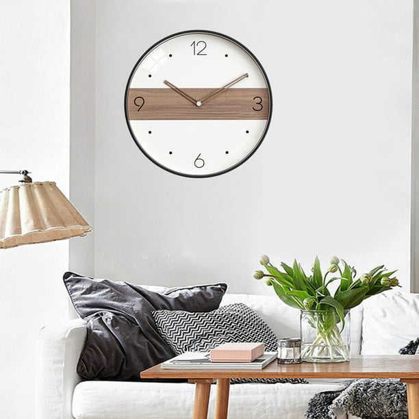 Reloj de pared grande de pared, reloj de pared de péndulo para decoración  de sala de estar, reloj de pared moderno único sin tictac, relojes de pared