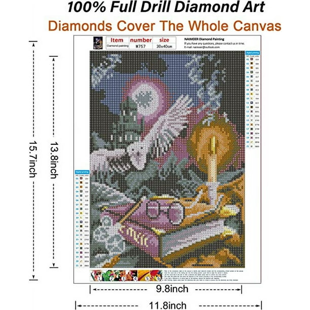 Pintura Por Diamantes Kit Completo 30x40cm -96rv42lp