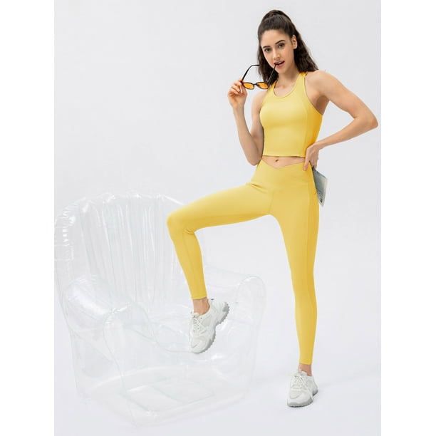 Mallas deportivas ultrafinas para mujer, pantalones de Yoga con