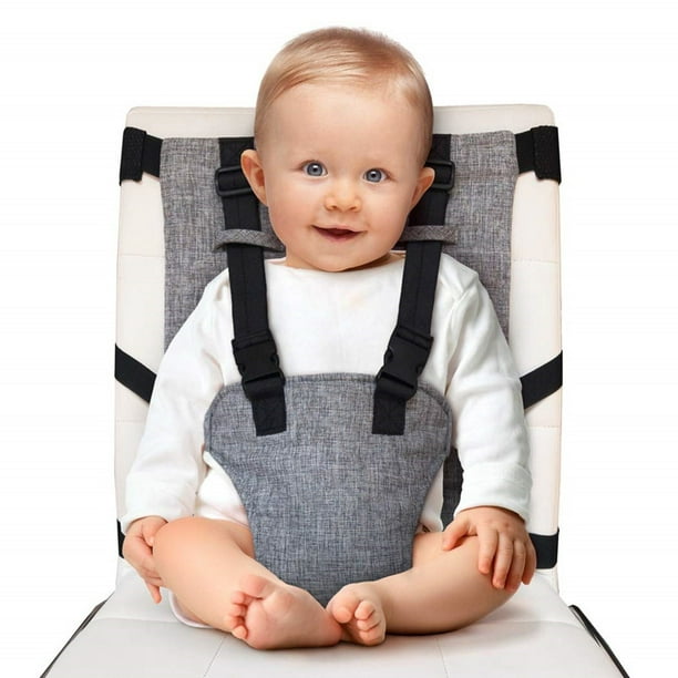 Asiento con cinturón de viaje - Asiento portátil de tela para bebé con  cinturón de seguridad - Trona de viaje para bebé - Trona portátil para bebé  - Bolsa esencial para padres
