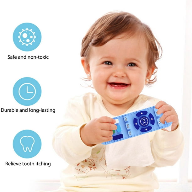 Juguete mordedor para bebé, juguete sensorial de grado alimenticio para  niños pequeños, seguro para bebés de 3, 6, 12 y 18 meses