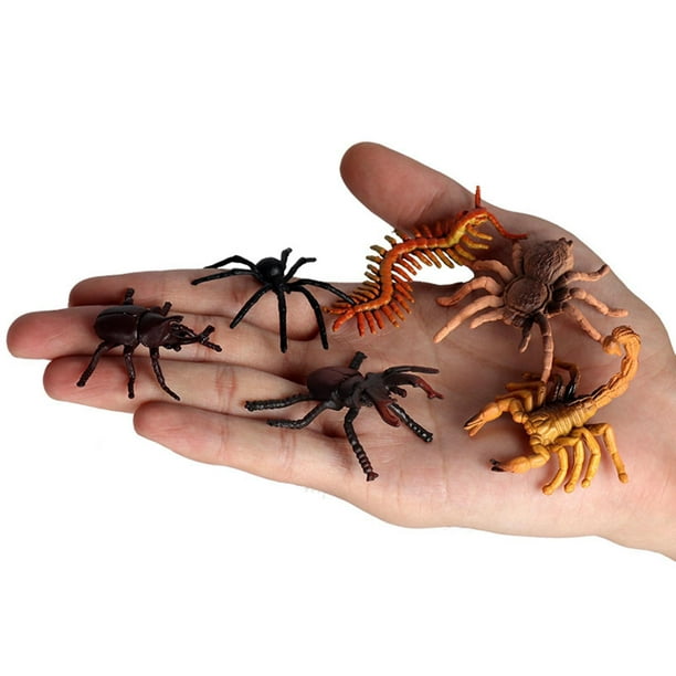 WONWONTOYS Figuras de insectos juguetes - Juego de figuras con ciempiés de  mariposa escorpión - fiesta de Halloween, proyecto escolar, regalo