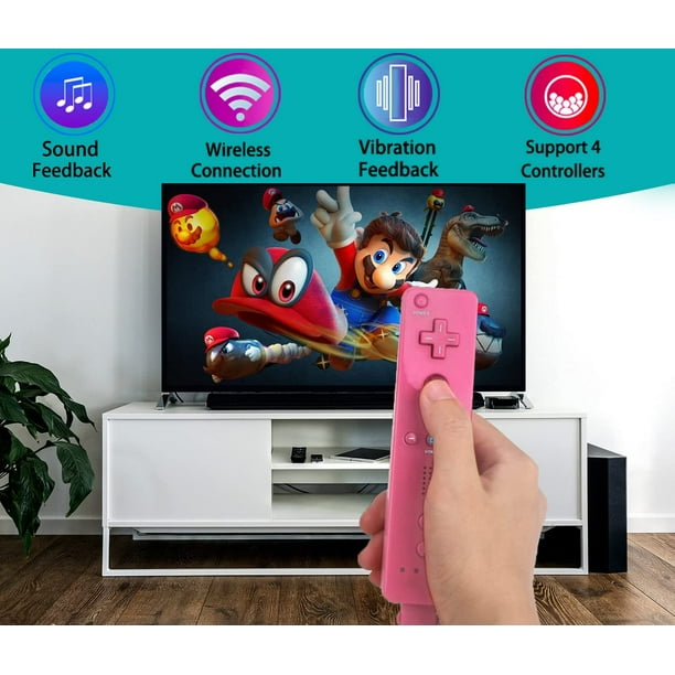 Adaptador Wii Motion Plus, 2 paquetes de accesorios de movimiento  actualizados para control remoto Wii (negro)