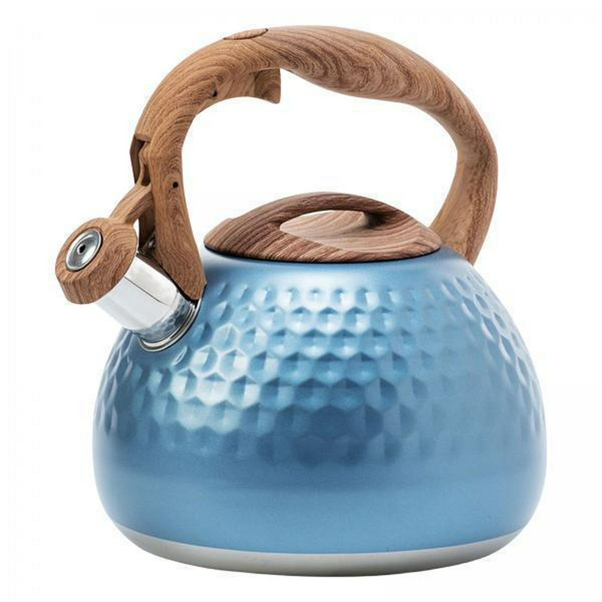 Tetera, tetera de acero inoxidable, apta para hervir agua y té en la estufa  de inducción, estufa de gas (color : calabaza azul, tamaño: 3 litros)