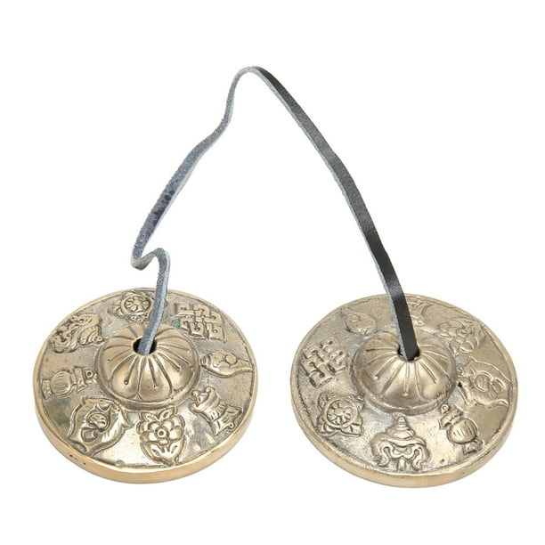 Tibetan Bells, Strong Sound Penetration Tibetan Cymbals Brass Material  Handcraft Lightweight For Yoga For Daily Life For Meditation 