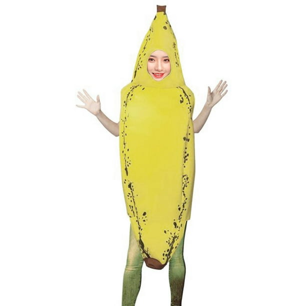 Disfraz de plátano para vestir, disfraz reutilizable de fruta encantadora,  mono de fruta, traje de plátano para suministros para fiesta de máscaras  Niños Fernando Disfraz de plátano