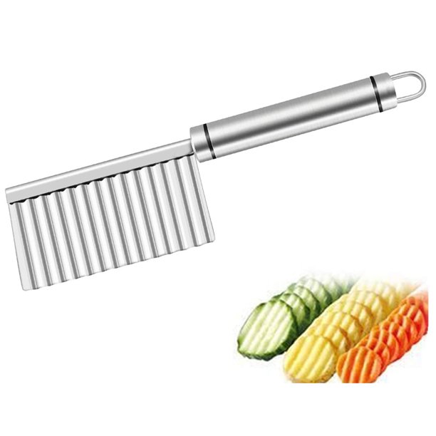 1 Pieza Cortador De Patatas De Acero Inoxidable, Cuchillo Ondulado Y  Dentado Para Cortar Patatas Para Cocina Y Restaurante En Casa, Moda de  Mujer