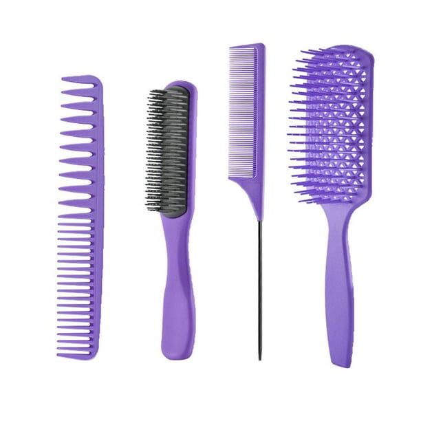 Juego de 6 cepillos de pelo y peine para hombres, cepillo redondo con  cerdas de nailon suaves, ideal para peinar con secado, cepillo ventilado  para