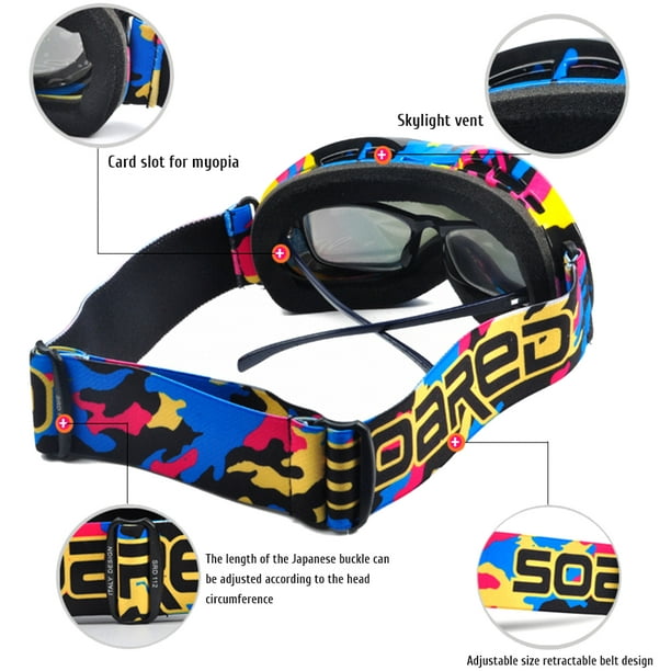 Gafas De Esquí Para Niños, Gafas De Snowboard Coloridas, Lentes Esféricos  De Doble Capa Antivaho Para Niños De 3 A 12 Años, Niños Y Niñas, Esquí  Moyic OD016817-04