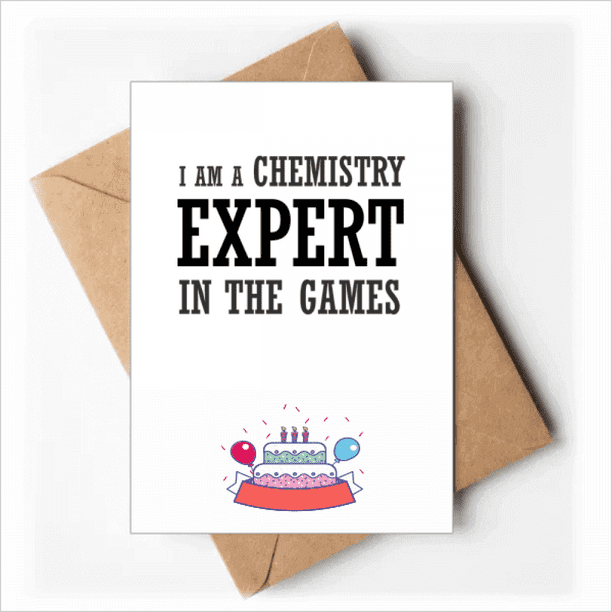 Juegos De Expertos En Química Tarjetas De Cumpleaños En Sobres En Blanco | En Línea