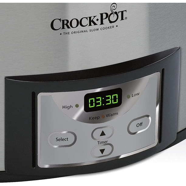 Crock-Pot Olla lenta programable de 6 cuartos de galón, color negro :  : Hogar y Cocina