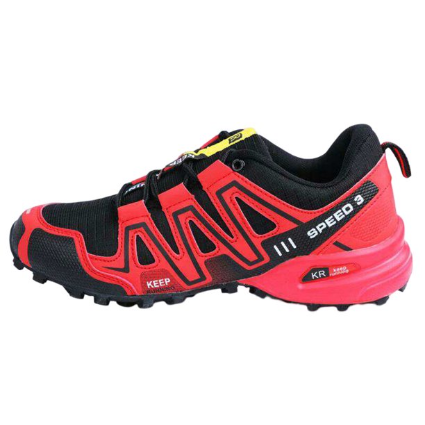  Botas de montaña de gran tamaño al aire libre antideslizante  zapatillas de deporte impermeable senderismo zapatos para hombres cuero de  ante transpirable trekking zapatillas de deporte, rojo-41 : Ropa, Zapatos y