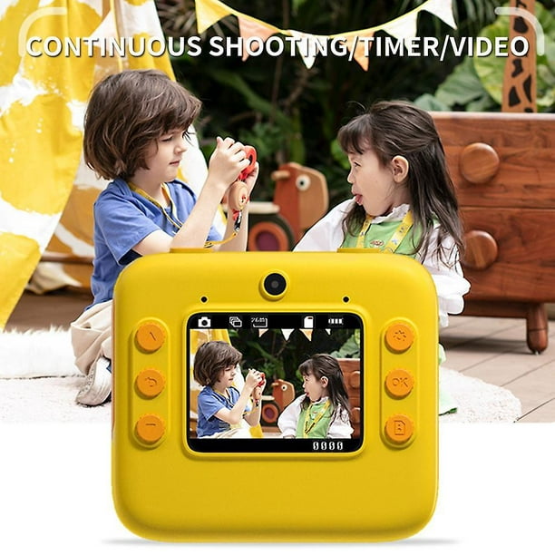 Cámara Instantánea Para Niños, Cámara De Impresión Digital HD 1080P Para  Niños De 3 A 12 Años, Videocámara De Selfie Para Niños Con Pantalla De 6,1  Cm
