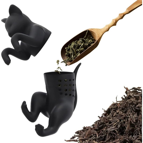 Infusor de té divertido de 2 piezas para regalo de elefante blanco,  infusores de té de silicona para té suelto