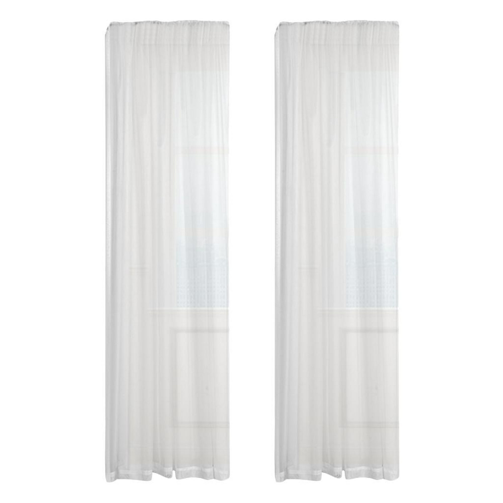 Conjunto de 2 Cortinas Blancas para Puertas Francesas - Panel de Cortina de  Puerta Opaca / de para Privacidad (64X102cm) BLESIY Panel de cortinas de  puerta francesa