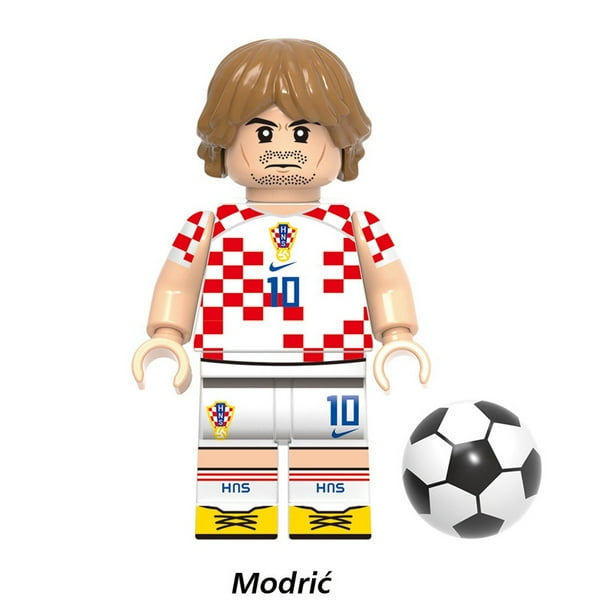 Minifiguras De Fútbol Lego Bloques De Construcción Messi Ronaldo