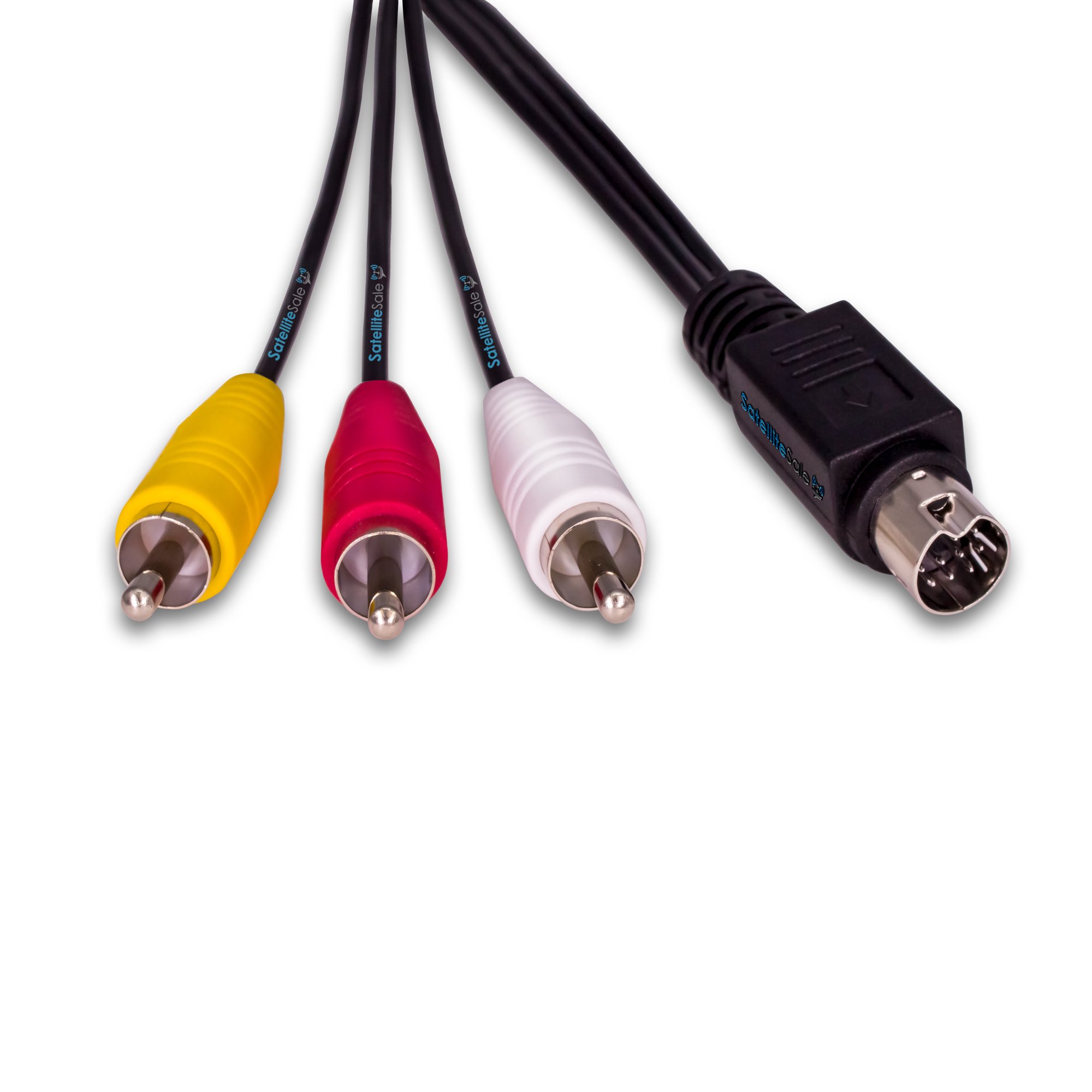 SatelliteSale Cable Auxiliar de 3.5mm a 2-RCA para sonido estéreo