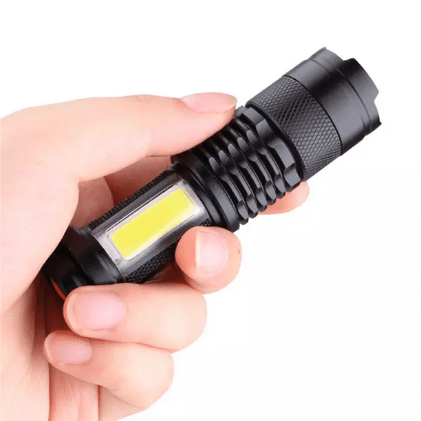 Linterna LED recargable de alta potencia, Mini antorcha de Zoom