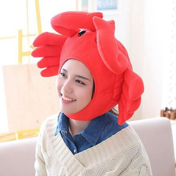Novedad Gorra de animal con sombrero de cangrejo - Accesorios de disfraz de  de cumpleaños de Halloween para y adultos BLESIY Sombrero de cangrejo de  dibujos animados