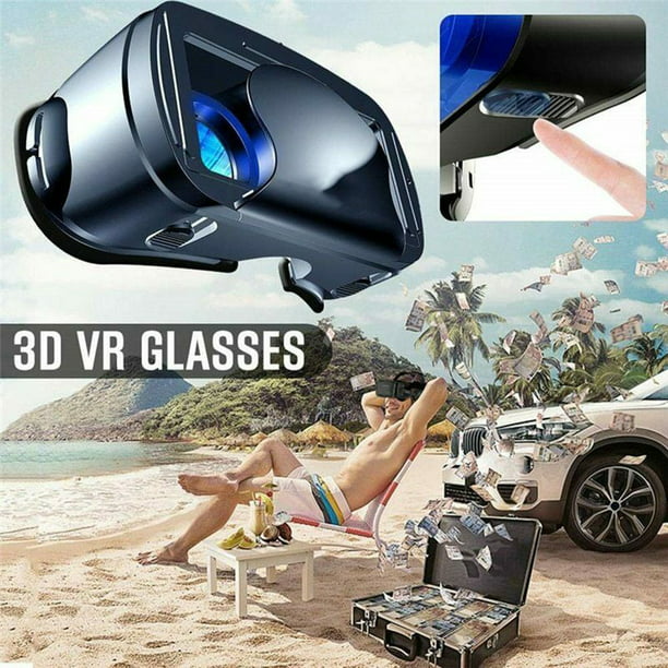 Gafas 3D VR Realidad virtual Pantalla completa Visual Gran angular Lentes  para teléfonos inteligentes para juegos de películas Jumpingount EL2287-01B