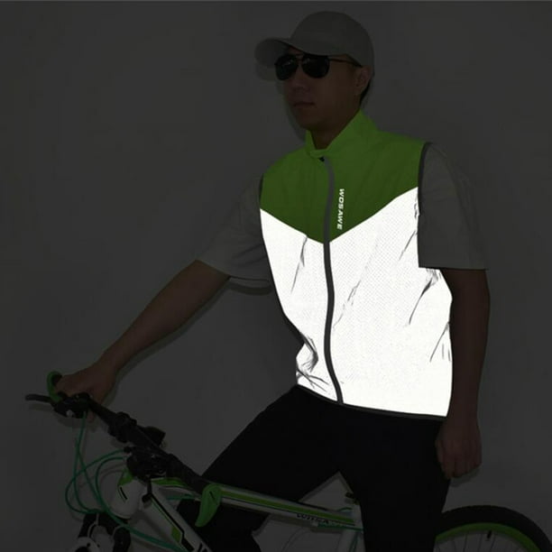 Chaleco de seguridad reflectante de alta visibilidad para hombre, chaleco  de seguridad para ciclismo, correr, ropa de bicicleta, chaqueta sin mangas