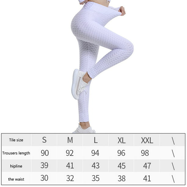 Leggings casuales para mujer de cadera Pantalones deportivos para deportes de gimnasia (Blanco L) Para Estrenar | Walmart en línea