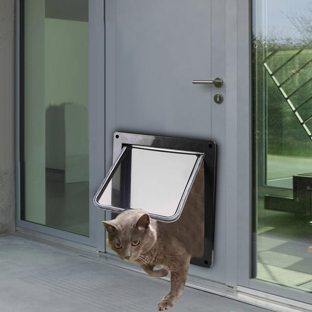 MINKUROW Puerta Para Mascotas De 4 Posiciones Puerta Para Gatos