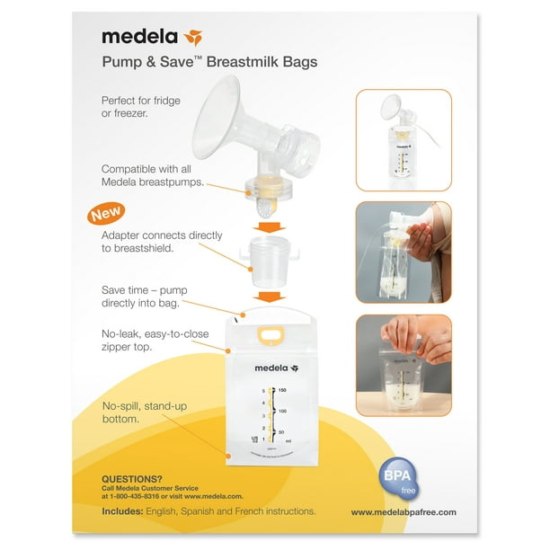 Bolsas Pump and Save para congelar Medela - Lactancia
