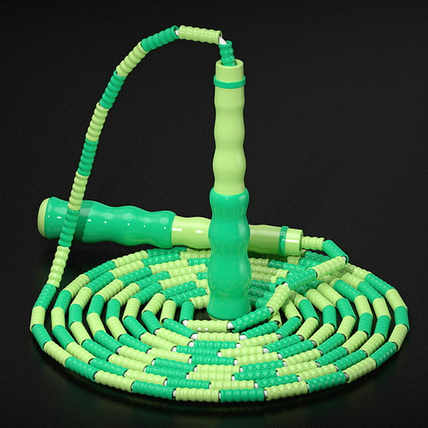  DWCA - Cuerda de salto de bambú unisex con cuentas suaves  ajustables de 360 ° de rotación segmentada, cuerdas de salto, accesorios de  fitness (color: D) : Deportes y Actividades al Aire Libre