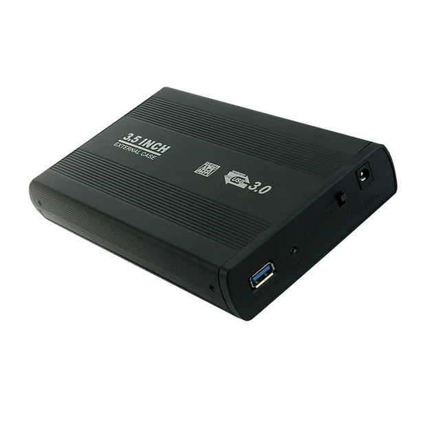 Aleación de aluminio USB 3.0 Externo 3.5 HDD Caja de disco duro, Fácil  Negro perfke caja de la computadora