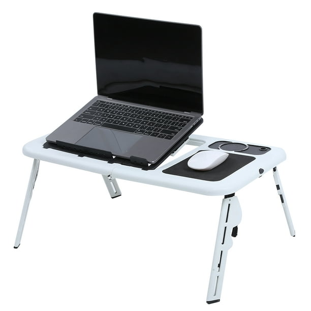 Mesa De Ordenador Escritorio Para Cama Laptop Plegable Portatil Con  Ventilador 