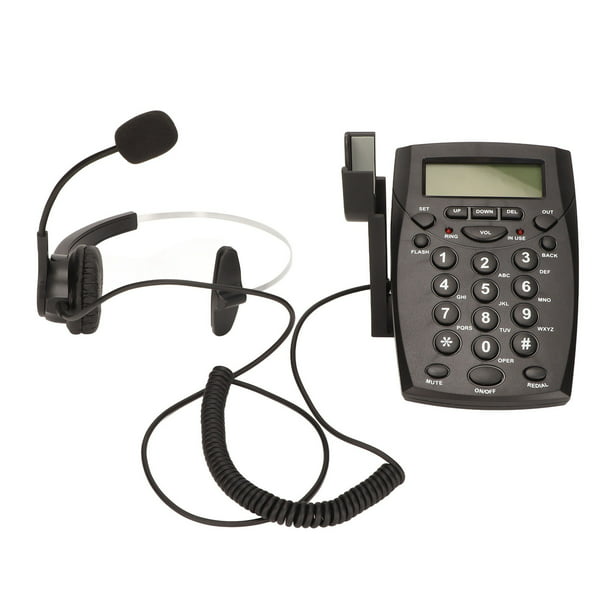Teléfonos con cable Teléfono fijo de escritorio con cable Identificador de  llamadas/llamada en espera Soporte DTMF/FSK, cancelación de ruido para