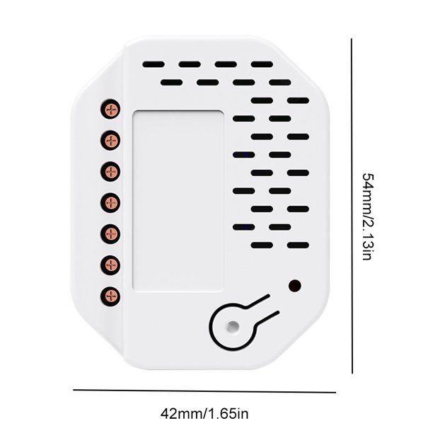 Interruptor Tipo Switch 2C Negro App Tuya Modulo Inteligente Wifi