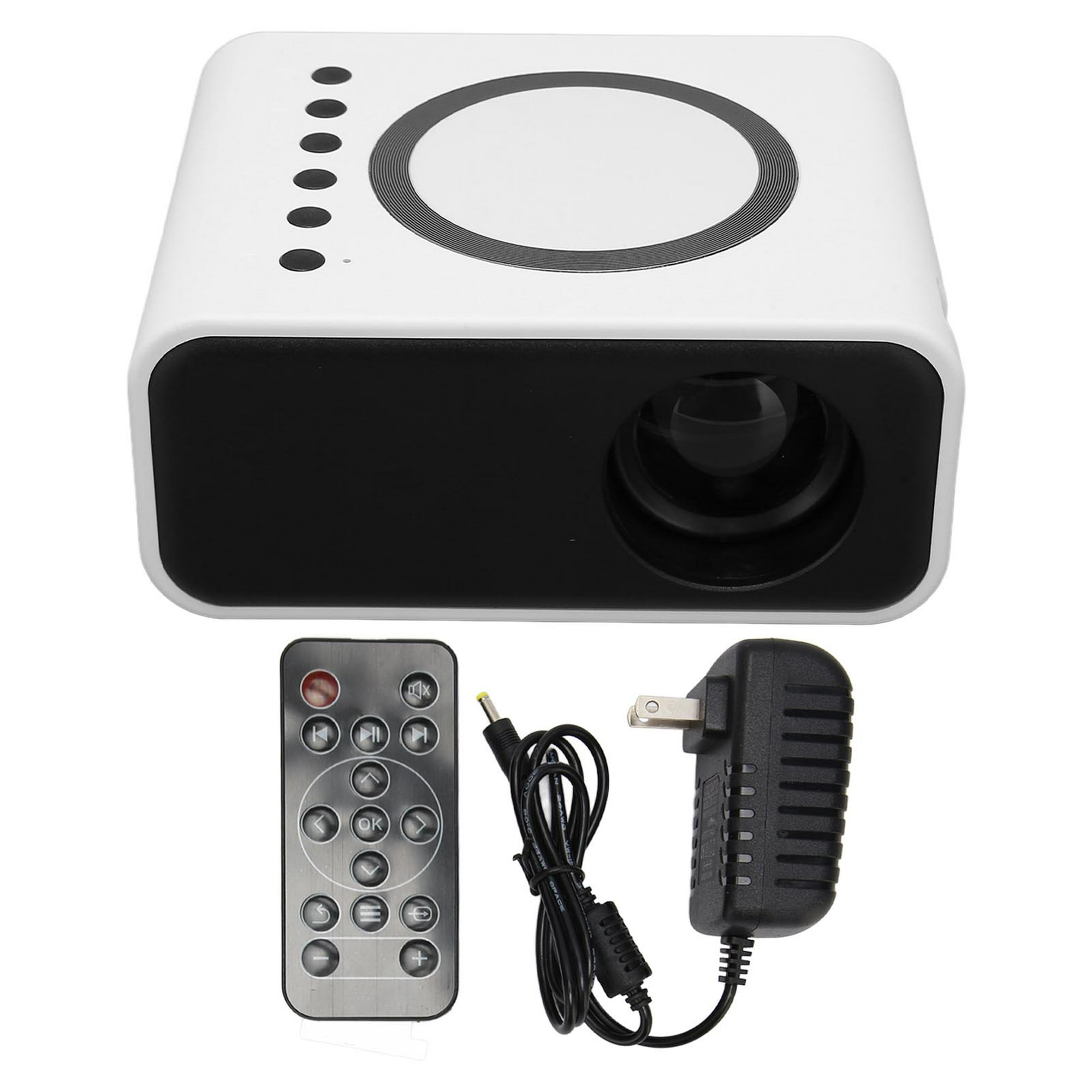 Mini proyector portátil Proyector LED de alta definición 1080P Proyector de  películas de cine en casa para IOS para computadora portátil Android Blanco  Enchufe de EE. UU.