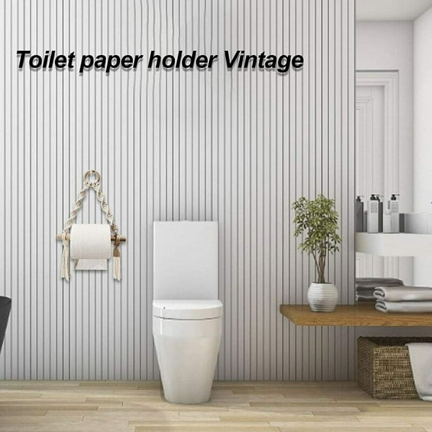 Soporte de papel higiénico de nogal y soporte de toallas de madera Set de  baño Accesorios de baño minimalistas -  México