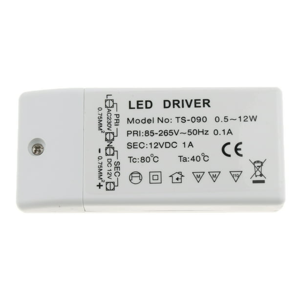 Controlador LED 12V Controlador LED Transformador de luz LED Driver LED 12W  12V DC 1A Transformador de potencia LED Lámpara de corriente constante
