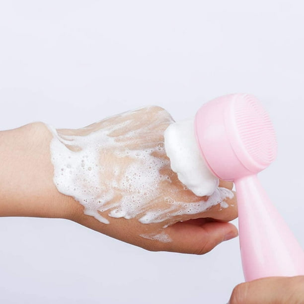Cepillo de limpieza facial 2 en 1 (juego de 2) limpieza para lavado facial,  masaje facial, limpiador de poros, exfoliación ultra suave, lavado manual