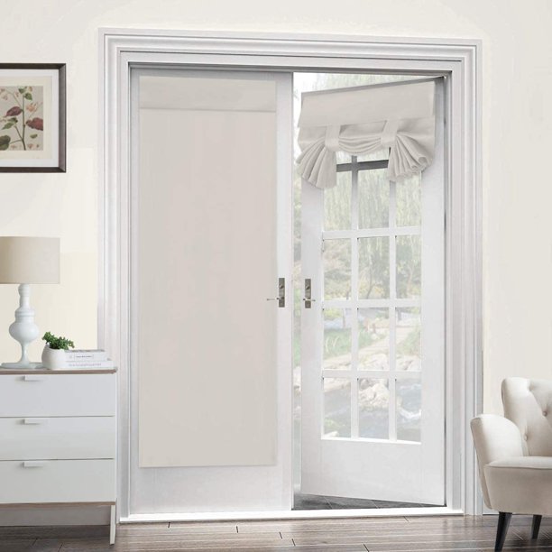 Cortinas opacas de puerta para privacidad de puerta, cortina de puerta  francesa con aislamiento térmico para puerta delantera, bolsillo para barra  de